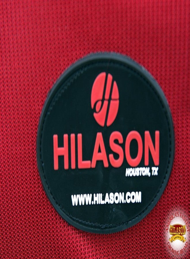 HILASON 75 in Hilason Western Horse Light Weight Comfort Durable Poly Fly Sheet Navy Blue & Red - Image 4